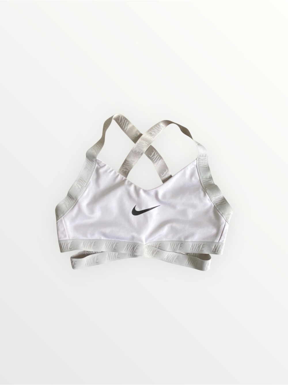 Nike Women's Gray Sports Bra with Crisscross Straps Size M